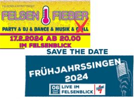 Save the dates: Felsenfieber und Frühjahrssingen